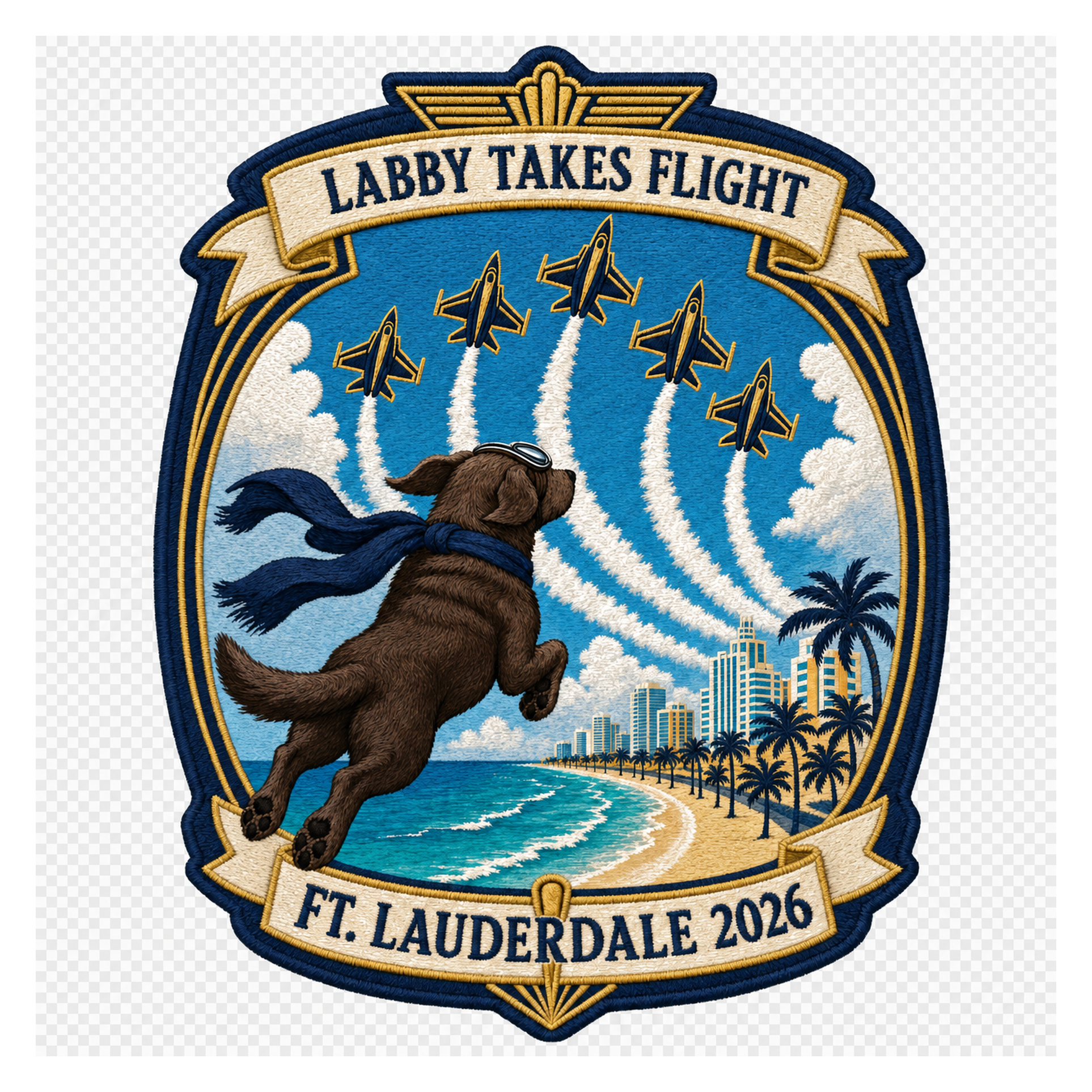 Chocolate Lab Air Show patch