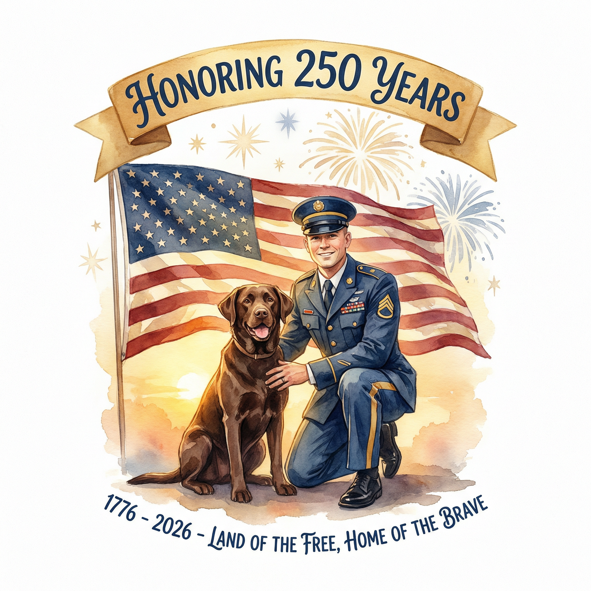 Honoring 250 Years Lab Soldier