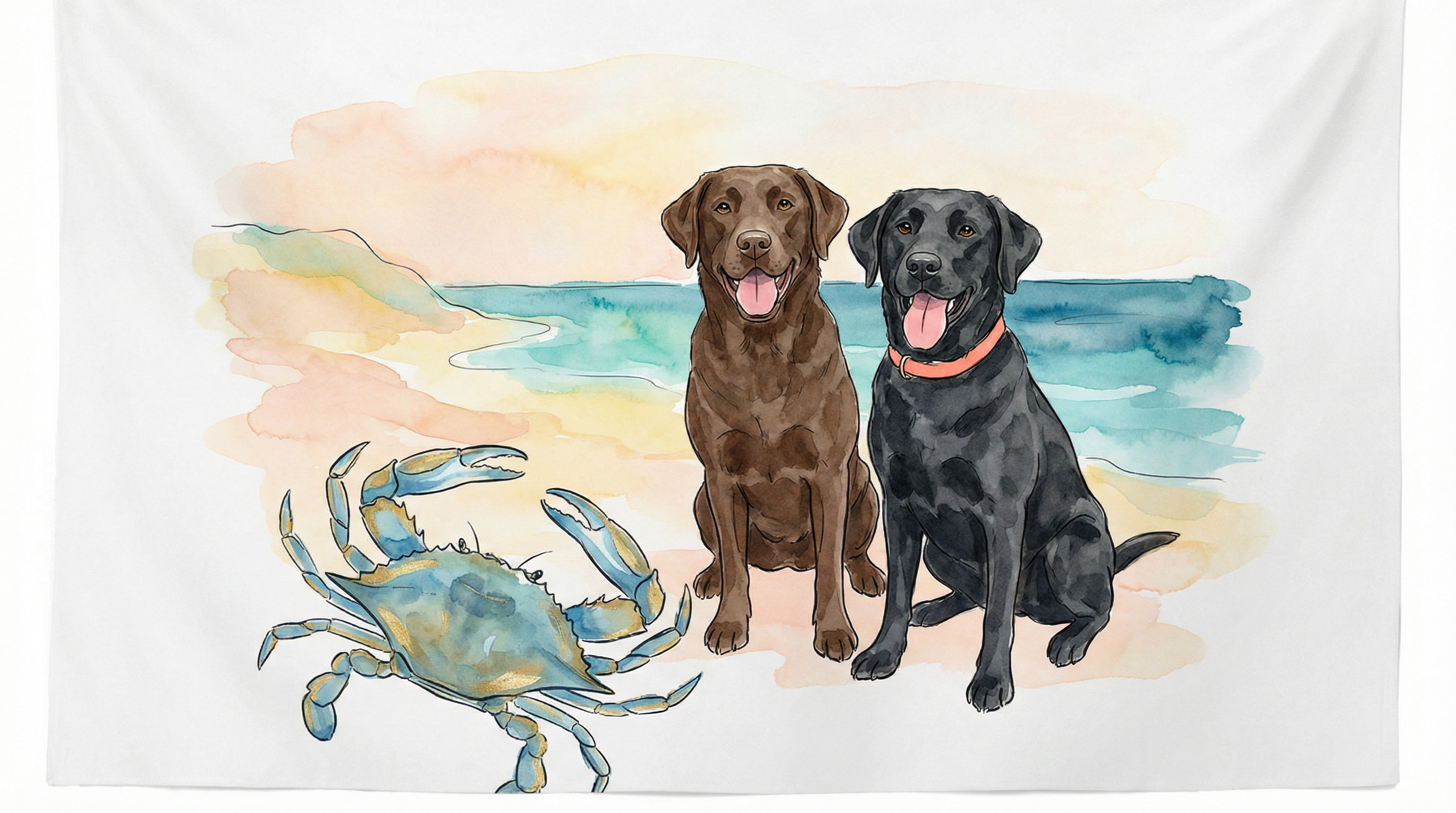 Coastal Trio Beach Tee artwork