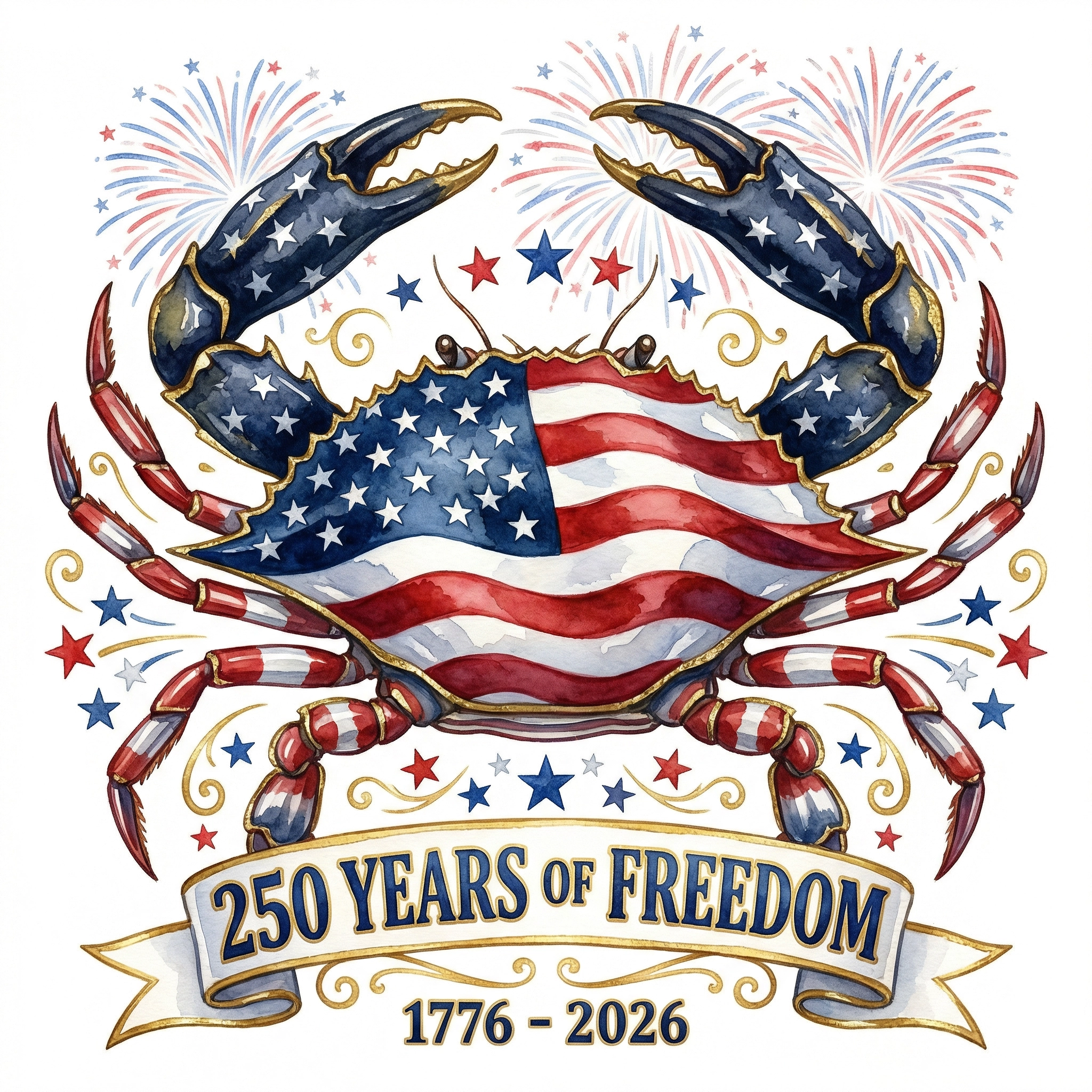 Patriotic crab — 250 Years of Freedom